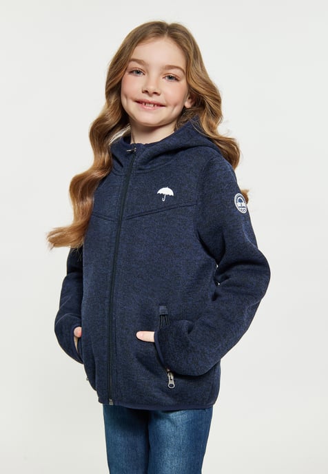 Schmuddelwedda Strickfleeceblouson Mädchen (Kids) Meeresmelange - Image 3