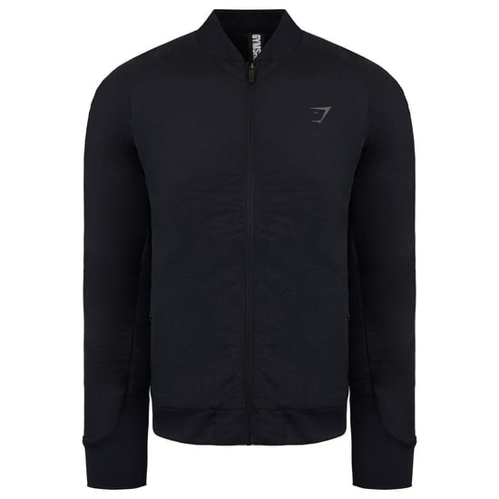 Gymshark Retake Quilted Mens Black Bomber Jacket