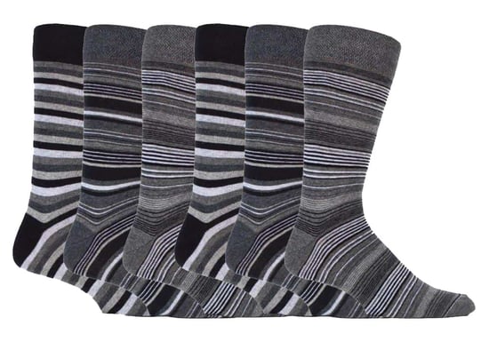 Mens 6 pack colourful striped patterned dress cotton socks in 7 styles