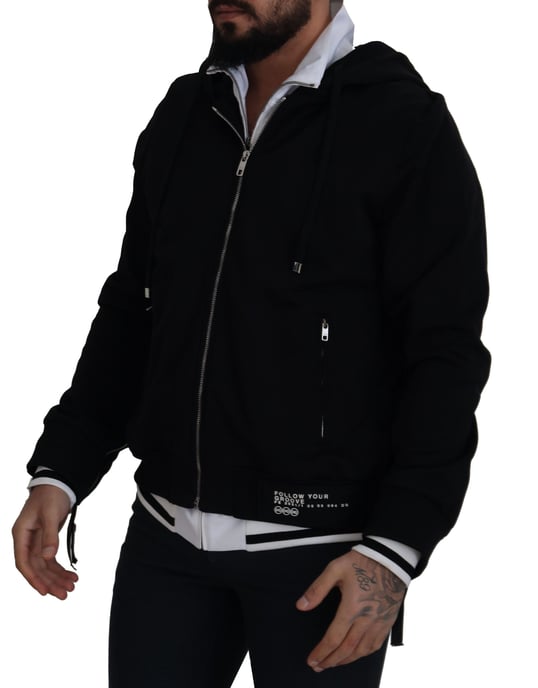 Dolce & Gabbana Schwarze Polyester Kapuzenjacke mit vollem Reißverschluss für Herren - Image 4