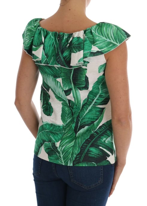 Dolce & Gabbana Damen Bluse mit Ananas-Banane und Pailletten - Image 3
