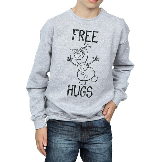 Disney Boys Frozen Olaf Free Hugs Sweatshirt (Sports Grey)