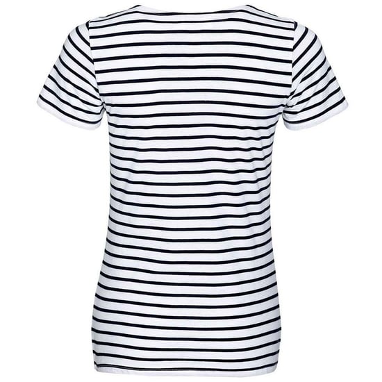 SOLS - "Miles" T-Shirt Rundhalsausschnitt für Damen (Weiß/Marineblau) - Image 2