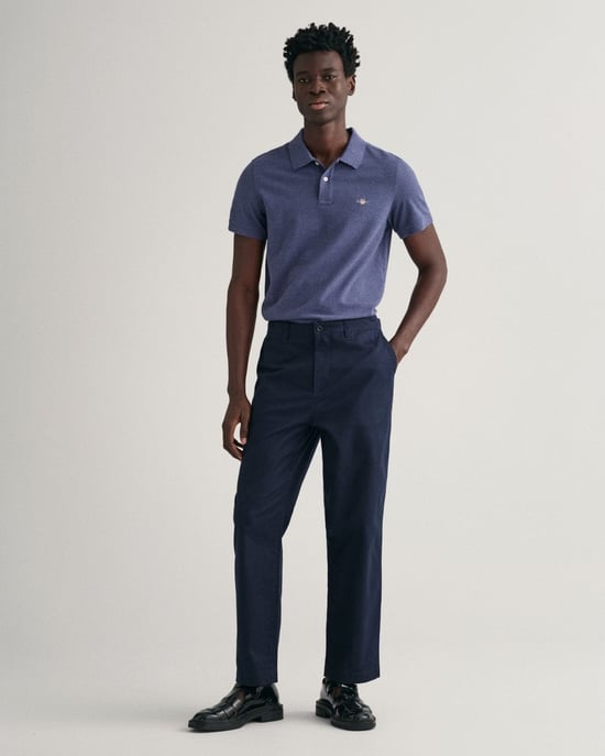 GANT Herren Slim Fit Kurzarm-Piqué-Poloshirt mit Schild-Logo - Image 4