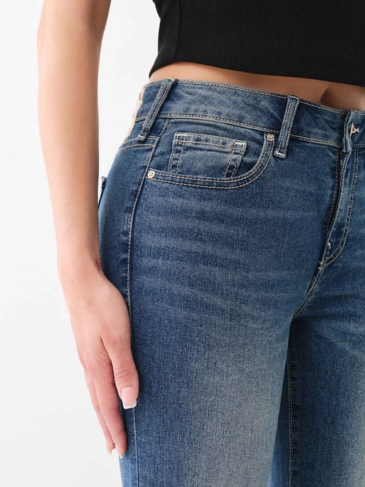Jennie Single Needle Mid Rise Skinny in Medium Sunkissed Wash