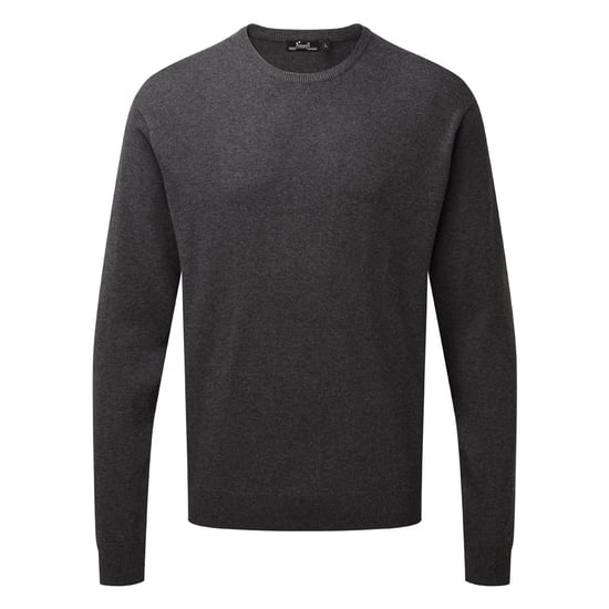 Premier Erwachsene Unisex-Pullover mit Rundhalsausschnitt aus reicher Baumwolle (Holzkohle) - Image 1