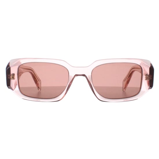 Prada Rectangle Womens Transparent Peach Light Brown PR17WS