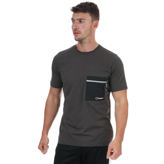 Men's Berghaus Drakestone Pocket T-Shirt in Grey black