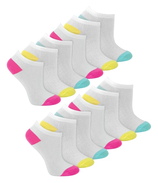 Sock Snob - 3 Paires Fille Chaussettes Basses Sports | Chaussettes Coton Courtes - Blanc - Image 1