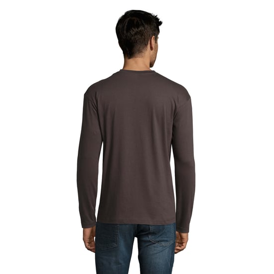 SOLS - "Monarch" T-Shirt für Herren Langärmlig (Dunkelgrau unifarben) - Image 2
