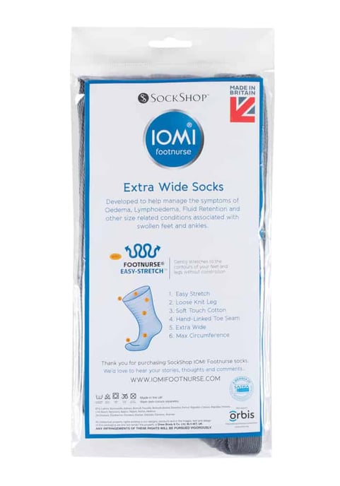 Herren & Damen Extra Wide Soft Cotton Oedema Socken für geschwollene Füße - Image 2