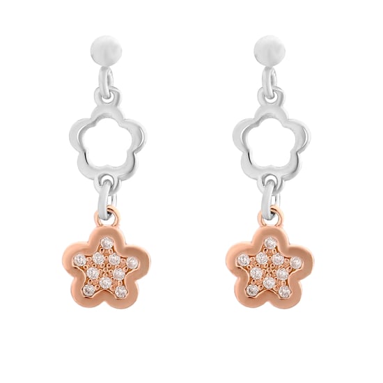 Orphelia 'Nixie' Tropfenohrringe aus 925er Sterlingsilber für Damen - Silber/Rosé ZO-7377 - Image 1