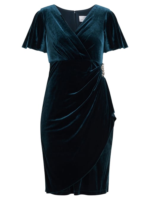 Kadie Velvet Dress With Embellishment Detail