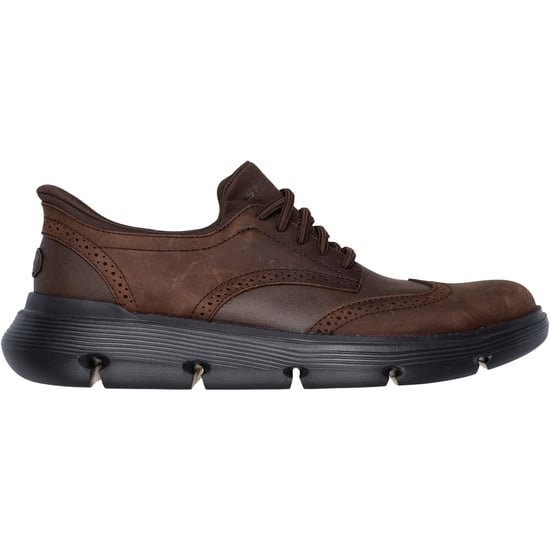 Skechers Garza Sully Herrenschuhe aus Leder in Kakao mit Schnürung - Image 5