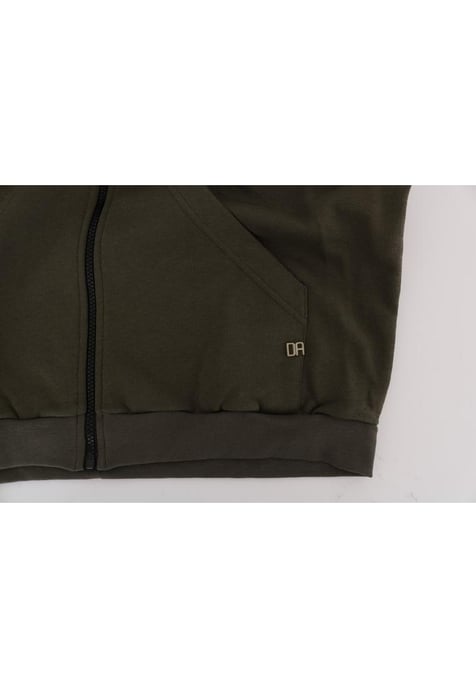 Daniele Alessandrini Herren Grüner Zip-Hoodie aus Baumwolle - Image 6