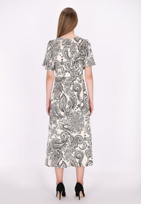 Dreimaster Kleid Damen Weiss Schwarz - Image 4