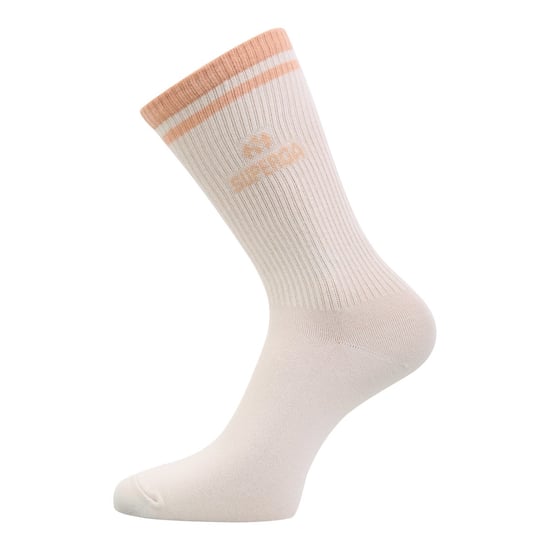 Superga Chaussettes unisexes adultes en tricot côtelé (paquet de 3) (Pêche/Blanc/Tan) - Image 3