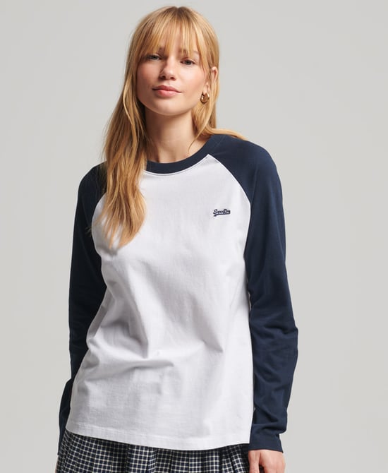 Superdry Organic Cotton Vintage Baseball Long Sleeve Top
