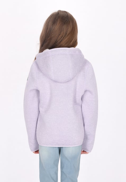Schmuddelwedda Strickfleecejacke Mädchen Grauviolett Melange - Image 4