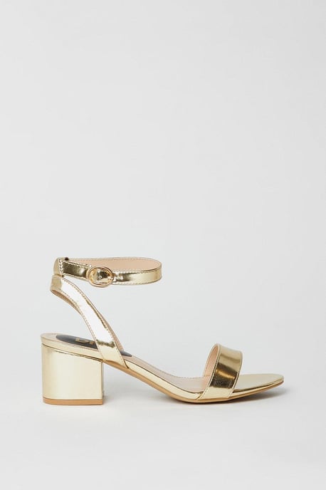 Wide Fit Tommi Barely There Mid Block Heel Sandals - Image 2
