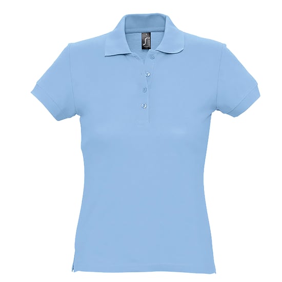 SOLS Womens/Ladies Passion Pique Short Sleeve Polo Shirt (Himmelblau) - Image 1