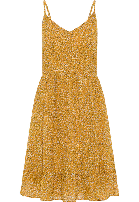 Dreimaster Kleid Damen Dunkelgelb Mehrfarbig - Image 1