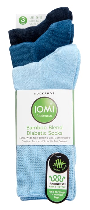 Extra breite Bambus-Socken für Diabetiker von IOMI | 3er-Pack | 4 Farben - Image 2