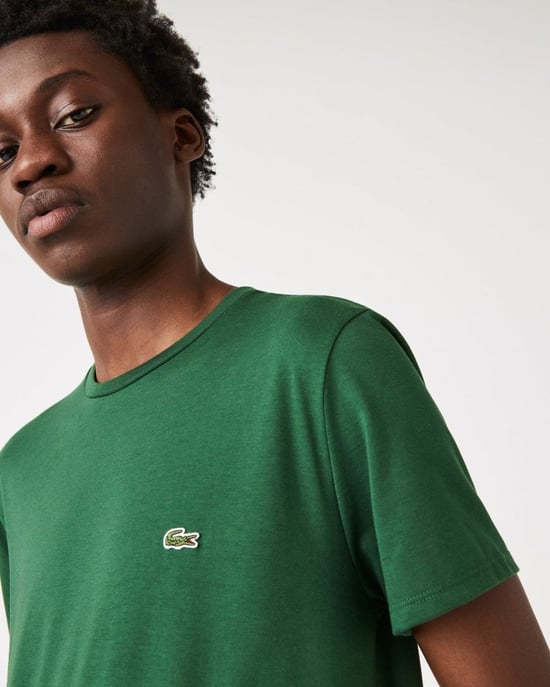Lacoste Mens Crew Neck Pima Cotton Jersey T-shirt