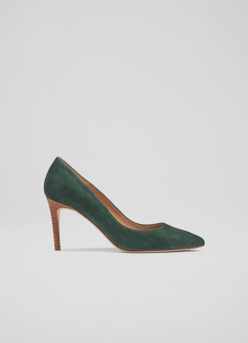 LK Bennett Floret Closed Courts,Dark Green