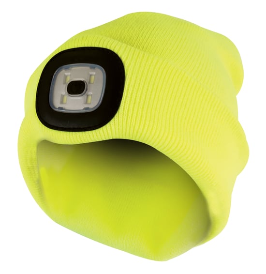 Erwachsene / Herren Winter-Strickmütze mit LED-Leuchtfackel - Image 1