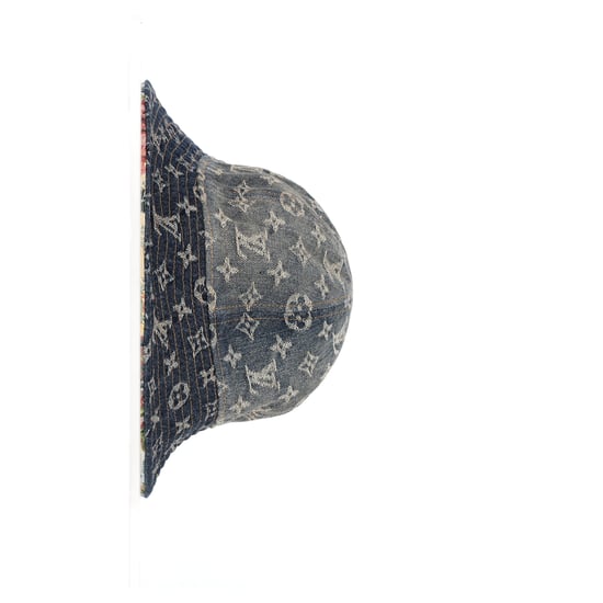 Louis Vuitton Monogram-Teppich Wendbare Bucket Hat in Blaue Denim - Image 6