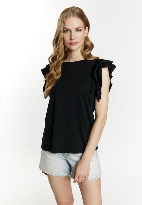 Dreimaster T-Shirt Damen schwarz - Image 3