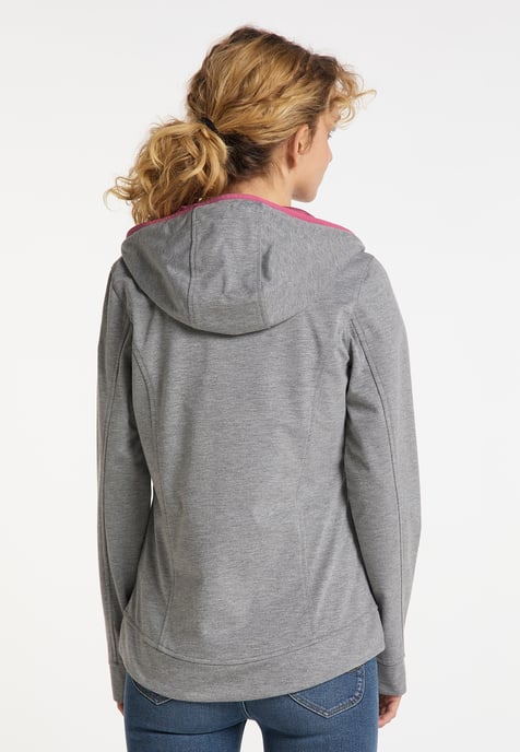 Schmuddelwedda Funktionsjacke Damen grau melange sorbetrot - Image 4