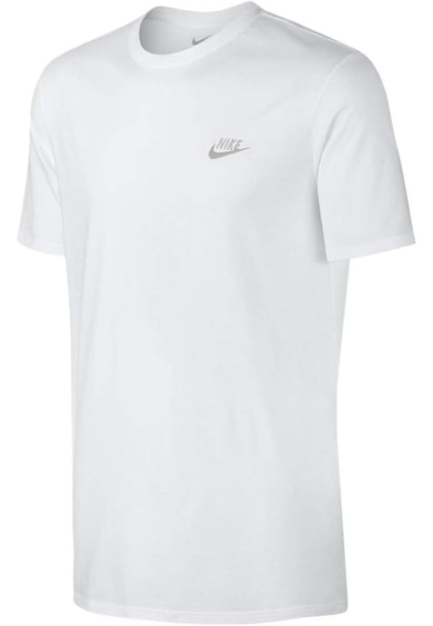 Nike besticktes Futura-T-Shirt in Weiß und silberfarbenem Logo - Image 1