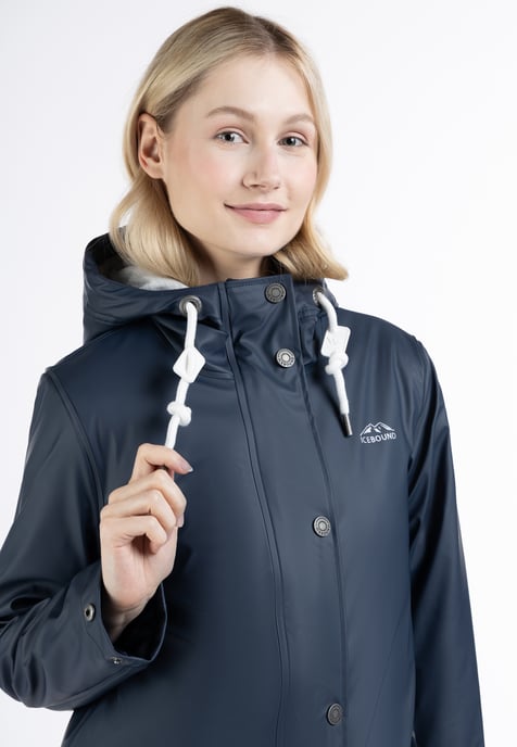ICEBOUND Wattierte Regenjacke Damen Marine - Image 5