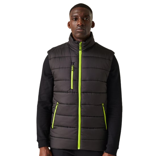 Regatta Mens Navigate Thermal Body Warmer (Black/Lime Green)