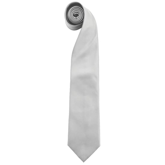 Premier Herren Krawatte Colours, unifarben (Silber) - Image 1