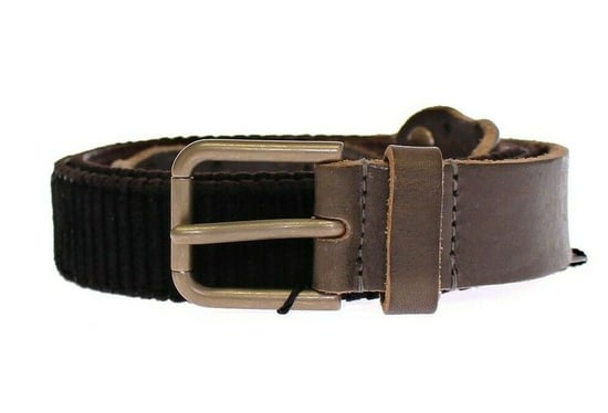 Dolce & Gabbana Men's Brown Leather Logo Cintura Gürtel Belt