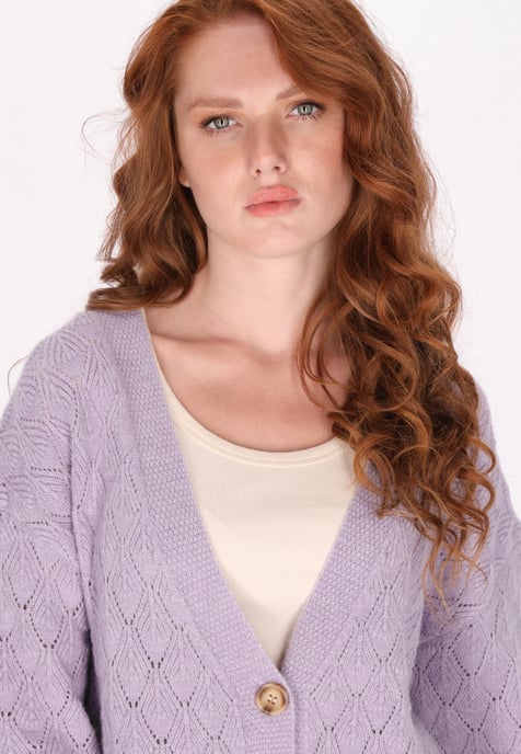 Dreimaster Cardigan Damen Lavendel melange - Image 5