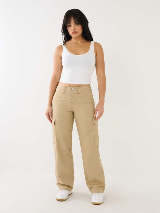 Military Single Needle Cargo Pant in Travertine