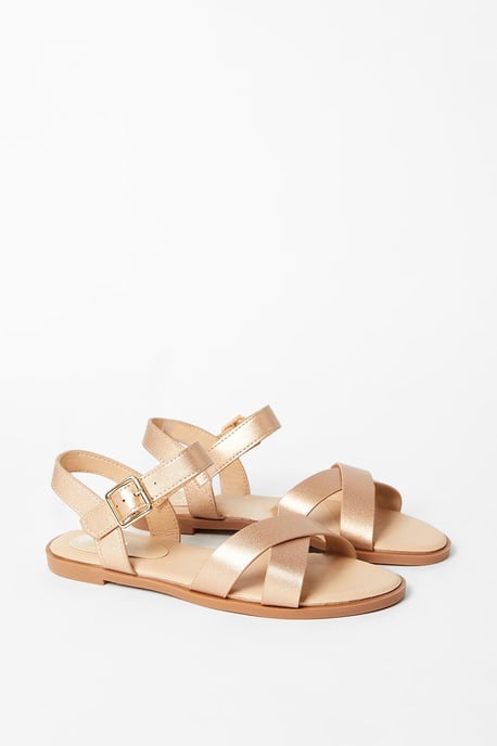 Wide Fit Florence Cross Strap Flat Sandals - Image 3