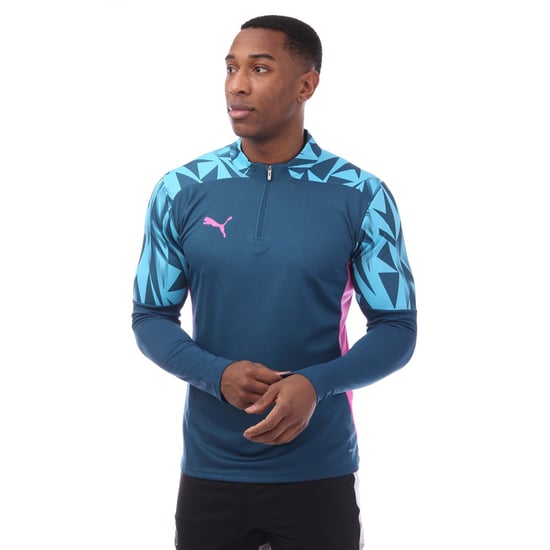 Herren Puma IndividualFINAL 1/4 Zip Top in Blau - Image 1