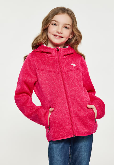 Schmuddelwedda Strickfleeceblouson Mädchen (Kids) Himbeerrosa Melange - Image 3
