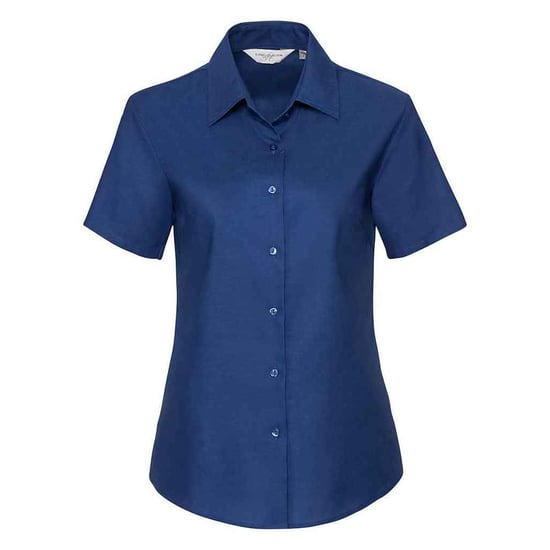 Russell Collection Womens/Ladies Oxford Short-Sleeved Shirt (Bright Royal Blue)