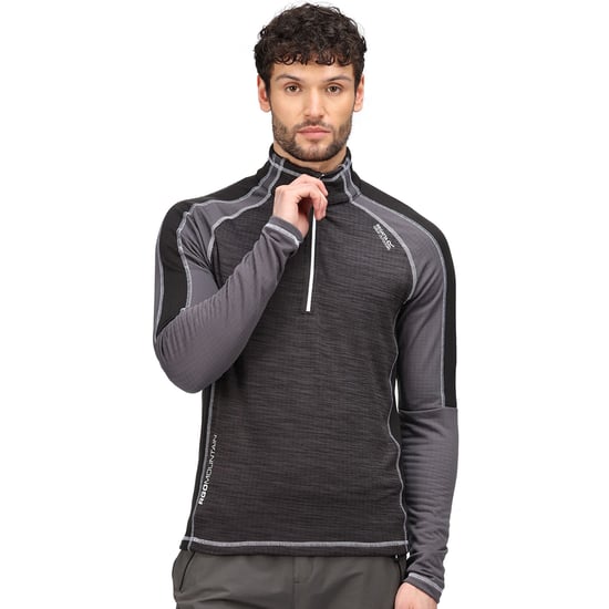 Regatta Mens Hepley Moisture Wicking Half Zip Fleece Jacket