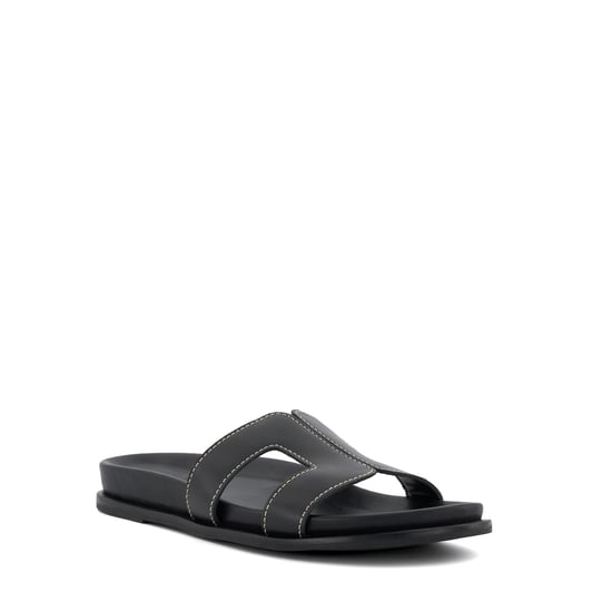 Dune Ladies LOUPA Topstitch-Detail Comfort-Footbed Slider Sandals - Image 1