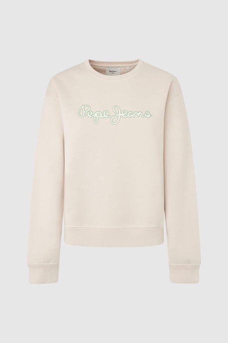Lana Crew Logo Sweat Stone