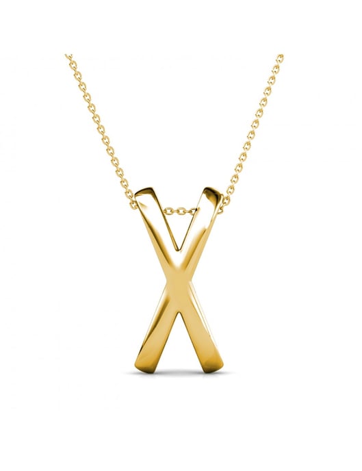 X Duo-Anhänger - Gold und Kristall - Image 4