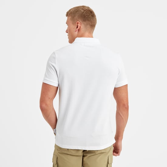 Aketon Mens Polo Shirt Optic White