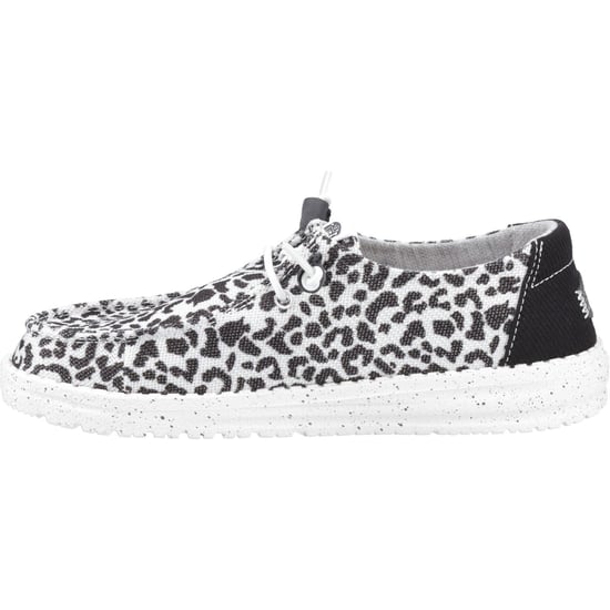 HEYDUDE Wendy Leopard Baumwollmischung Damen Schwarz/Grau Loafers - Image 4